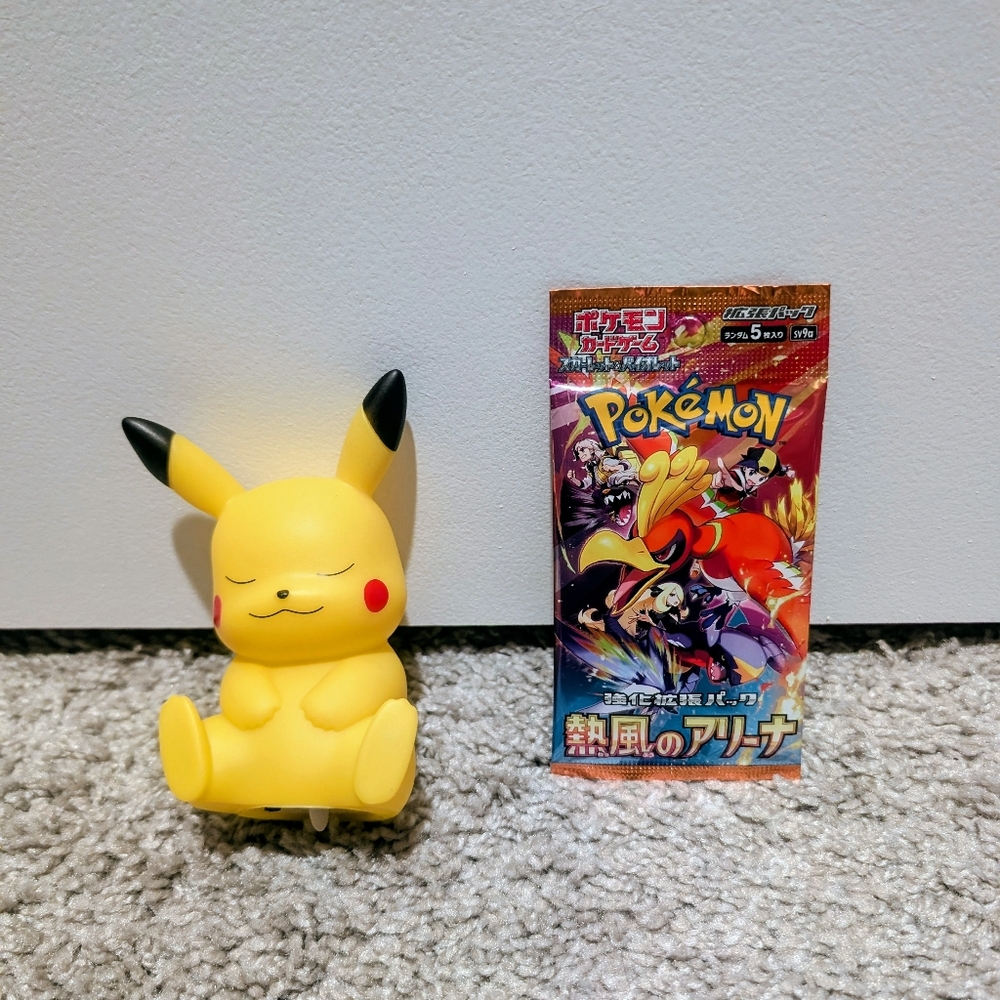 🟢 ⭐2/$25⭐New! Sleeping Pikachu Night Light Pokemon Character And Pack of Cards